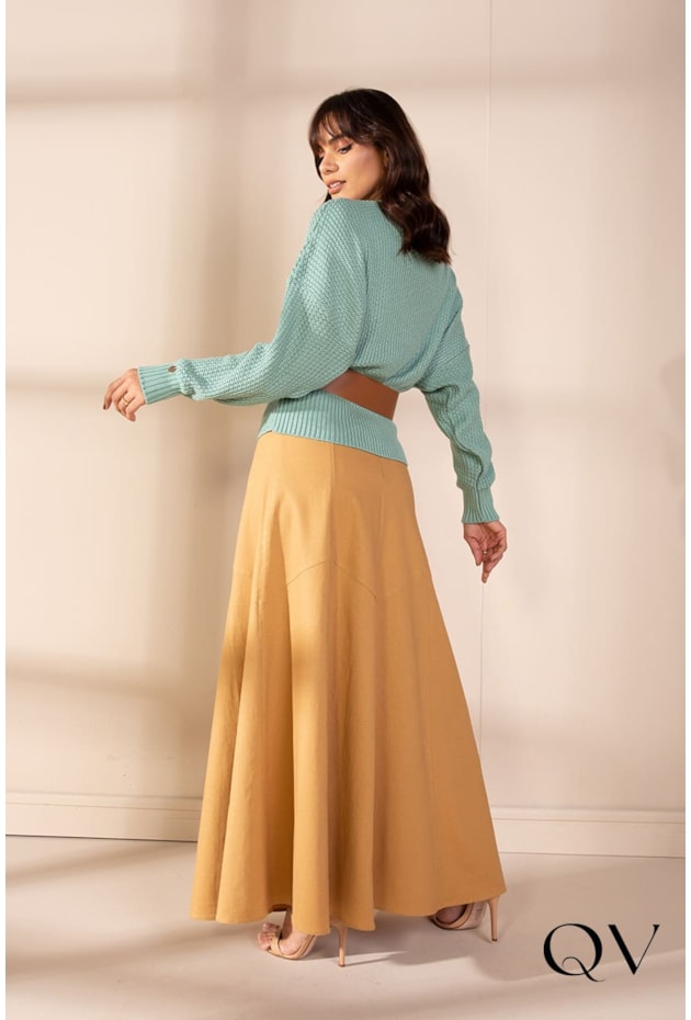 BLUSA TRICOT MANGA MORCEGO VERDE - LEKAZIS BLUSA TRICOT MANGA MORCEGO VERDE - LEKAZIS