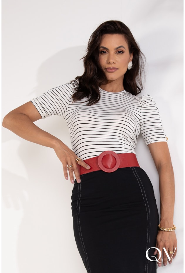 BLUSA VISCOLYCRA LISTRADO - LEKAZIS BLUSA VISCOLYCRA LISTRADO - LEKAZIS