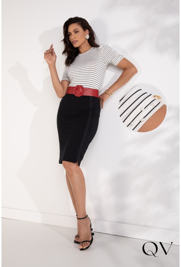 BLUSA VISCOLYCRA LISTRADO - LEKAZIS BLUSA VISCOLYCRA LISTRADO - LEKAZIS