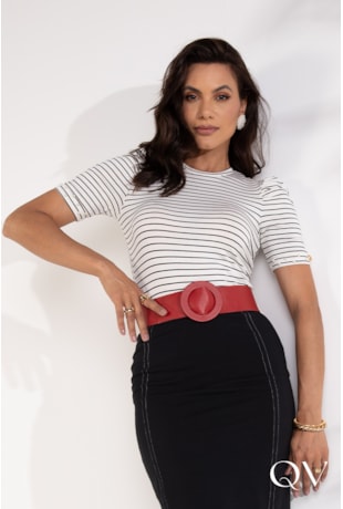 BLUSA VISCOLYCRA LISTRADO - LEKAZIS