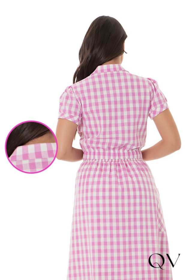 BLUSA XADREZ VICHY ROSA - HAPUK BLUSA XADREZ VICHY ROSA - HAPUK