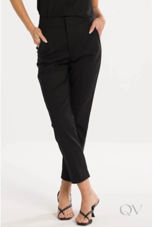 CALÇA AJUSTADA EM ALFAIATARIA PRETO - TLIC RIO