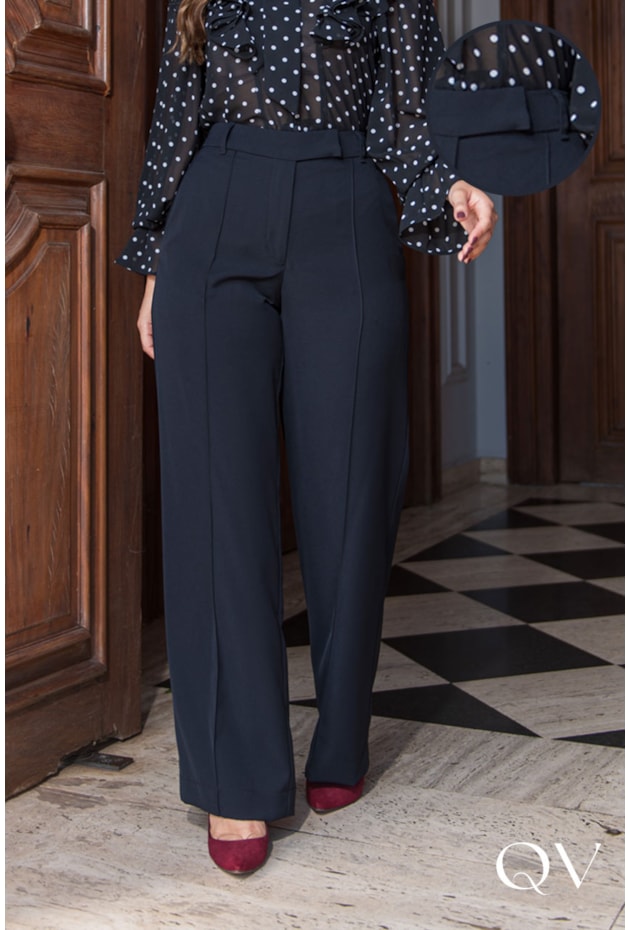 CALÇA EM ALFAIATARIA NERVURAS PRETO - LUZIA FAZZOLLI CALÇA EM ALFAIATARIA NERVURAS PRETO - LUZIA FAZZOLLI