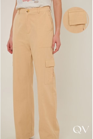 CALÇA EM CAMBRAIA DE LINHO AREIA - LINDA DE MORRER CALÇA EM CAMBRAIA DE LINHO AREIA - LINDA DE MORRER