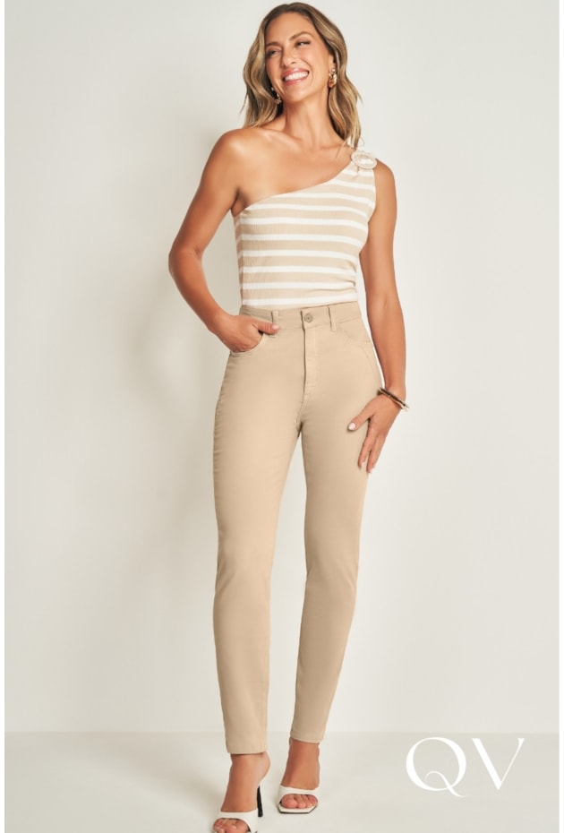 CALÇA EM SARJA COM ELASTANO FENDI - DOCE TRAMA