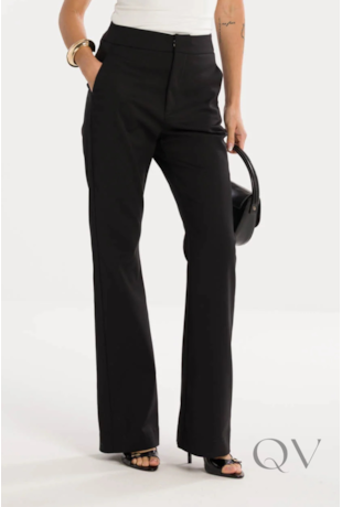 CALÇA FLARE EM ALGODÃO PRETO - TLIC RIO
