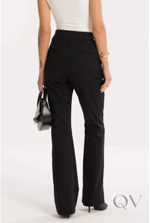 CALÇA FLARE EM ALGODÃO PRETO - TLIC RIO