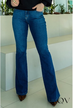 CALÇA JEANS BOOT CUT AZUL - LUZIA FAZZOLLI