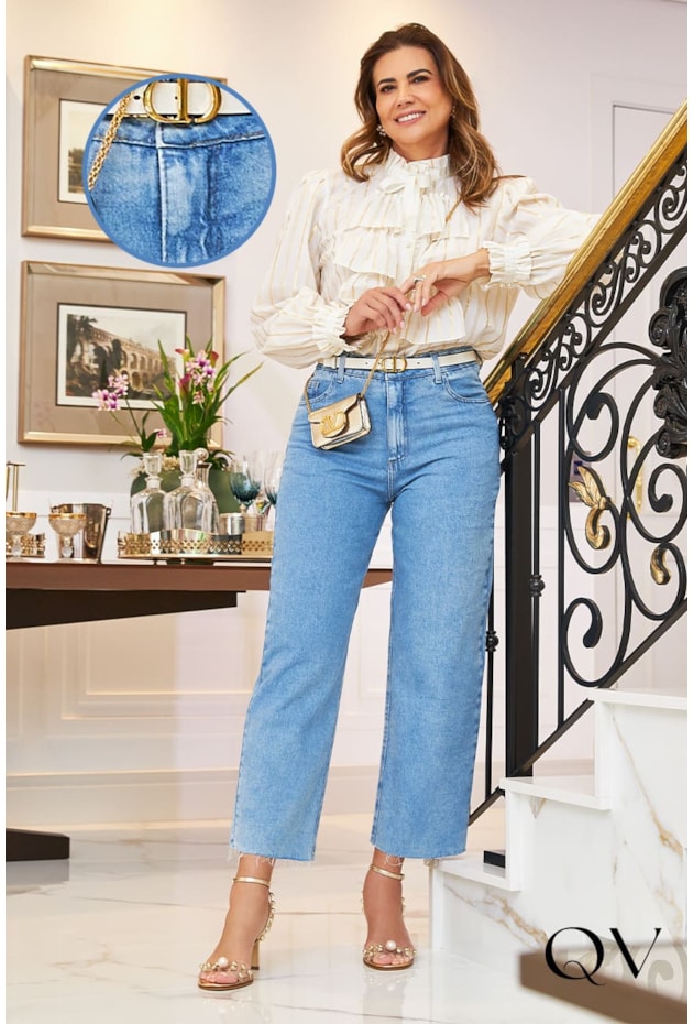 Calça Jeans Mom Luzia Fazzolli - Coleção Todo Dia