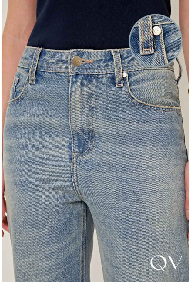 CALÇA JEANS RETA AZUL - LINDA DE MORRER CALÇA JEANS RETA AZUL - LINDA DE MORRER