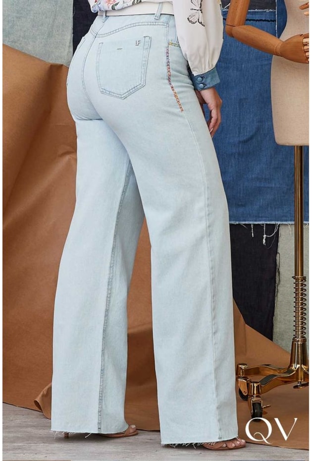 CALÇA JEANS WIDE LEG LAVAGEM CLARA - LUZIA FAZZOLLI CALÇA JEANS WIDE LEG LAVAGEM CLARA - LUZIA FAZZOLLI