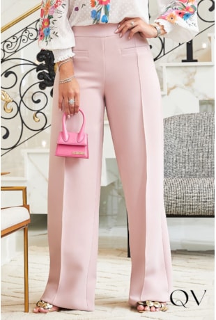 CALÇA RETA ALFAIATARIA ROSA - LUZIA FAZZOLLI CALÇA RETA ALFAIATARIA ROSA - LUZIA FAZZOLLI