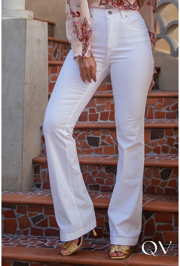 CALÇA SARJA ALFAIATARIA BRANCO - LUZIA FAZZOLLI CALÇA SARJA ALFAIATARIA BRANCO - LUZIA FAZZOLLI