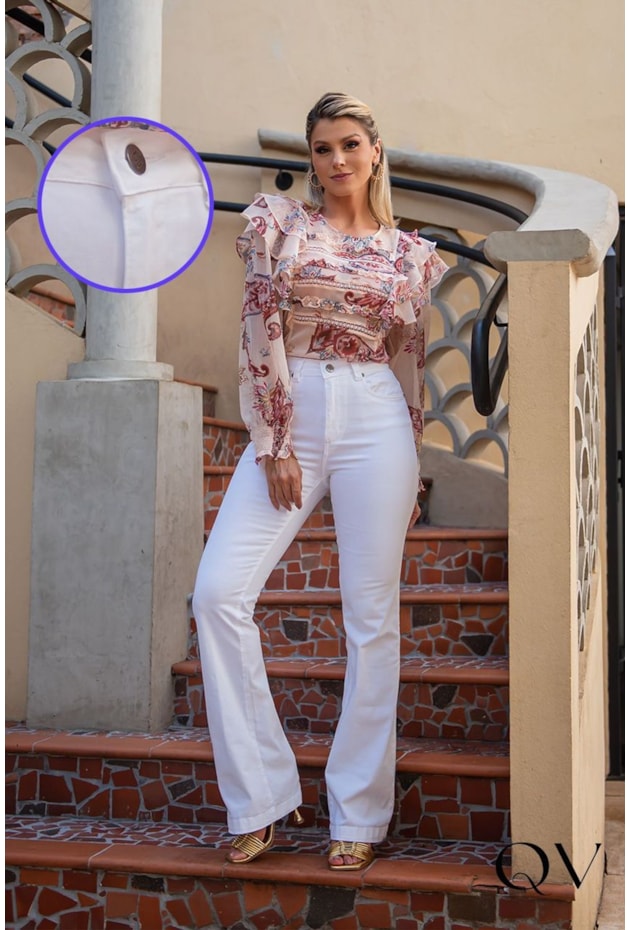 CALÇA SARJA ALFAIATARIA BRANCO - LUZIA FAZZOLLI CALÇA SARJA ALFAIATARIA BRANCO - LUZIA FAZZOLLI