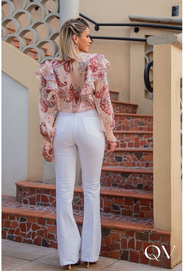 CALÇA SARJA ALFAIATARIA BRANCO - LUZIA FAZZOLLI CALÇA SARJA ALFAIATARIA BRANCO - LUZIA FAZZOLLI