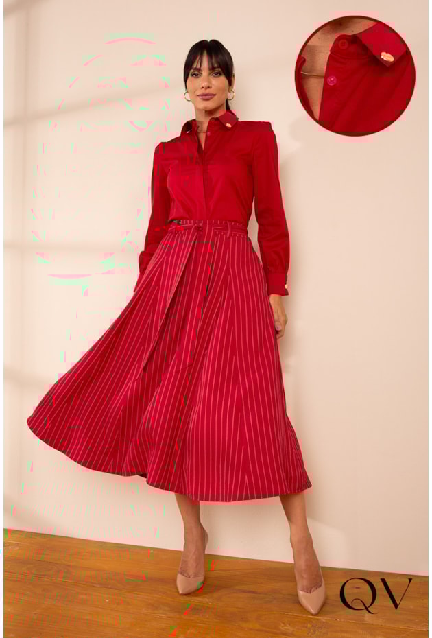 CAMISA ABOTOADURA VERMELHO - LEKAZIS CAMISA ABOTOADURA VERMELHO - LEKAZIS