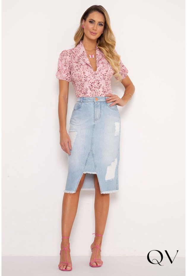 CAMISA AMARRAÇÃO ESTAMPADA ROSA - LAURA ROSA CAMISA AMARRAÇÃO ESTAMPADA ROSA - LAURA ROSA