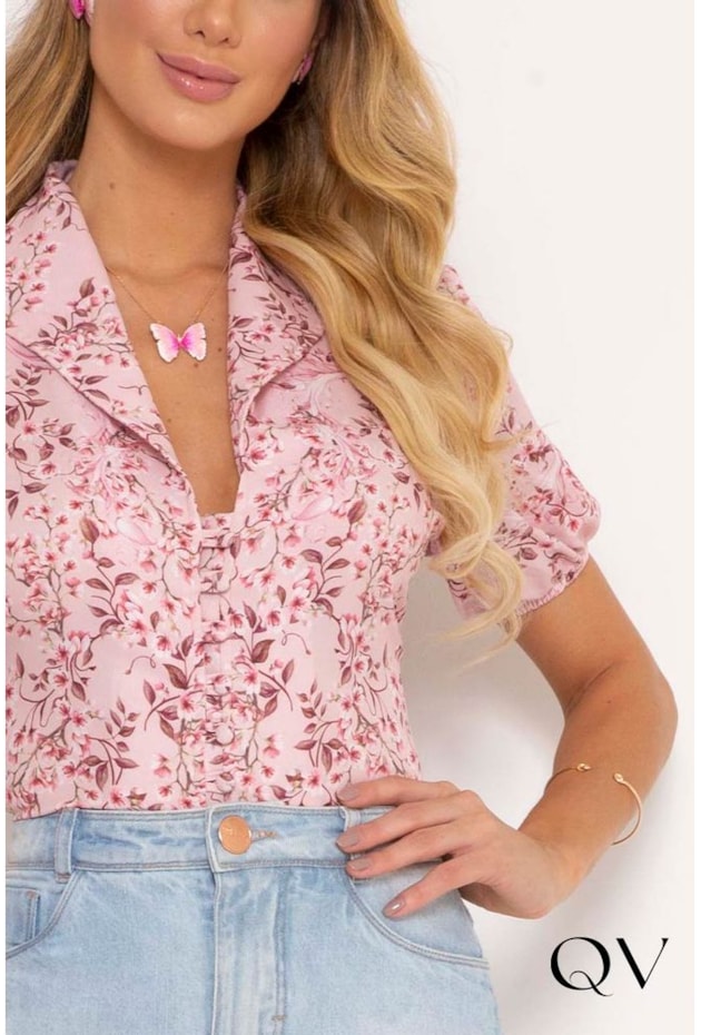 CAMISA AMARRAÇÃO ESTAMPADA ROSA - LAURA ROSA CAMISA AMARRAÇÃO ESTAMPADA ROSA - LAURA ROSA