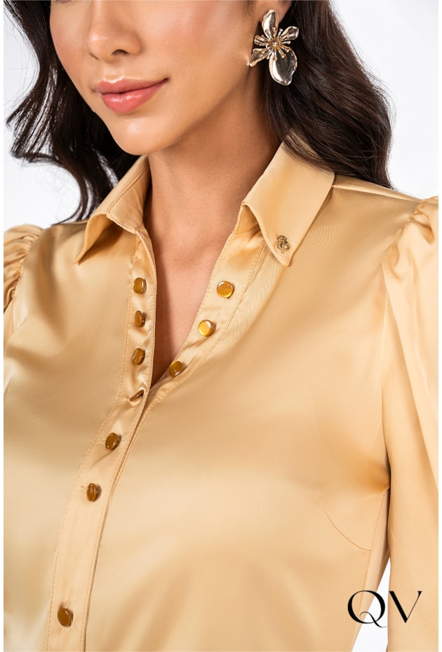 CAMISA AMARRAÇÃO REMOVÍVEL DOURADO - VIA TOLENTINO CAMISA AMARRAÇÃO REMOVÍVEL DOURADO - VIA TOLENTINO