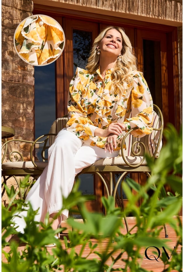 CAMISA CHIFFON ESTAMPADO FLORAL - LUZIA FAZZOLLI CAMISA CHIFFON ESTAMPADO FLORAL - LUZIA FAZZOLLI