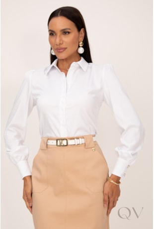 CAMISA CLÁSSICA EM FIBRA DE BAMBU BRANCO - LEKAZIS