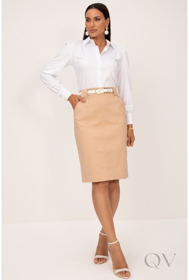 CAMISA CLÁSSICA EM FIBRA DE BAMBU BRANCO - LEKAZIS