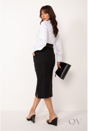 CAMISA CLÁSSICA EM TRICOLINE ARMANI EM FIBRA BAMBOO BRANCO - LEKAZIS