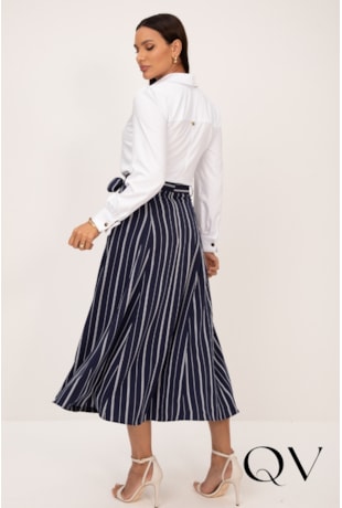 CAMISA CLÁSSICA EM TRICOLINE ARMANI EM FIBRA BAMBOO BRANCO - LEKAZIS