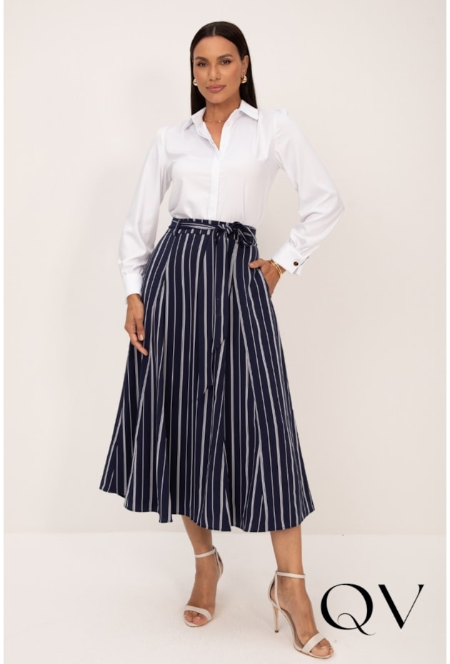 CAMISA CLÁSSICA EM TRICOLINE ARMANI EM FIBRA BAMBOO BRANCO - LEKAZIS