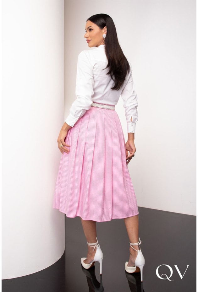 CAMISA CLÁSSICA EM TRICOLINE BRANCO - JANY PIM CAMISA CLÁSSICA EM TRICOLINE BRANCO - JANY PIM