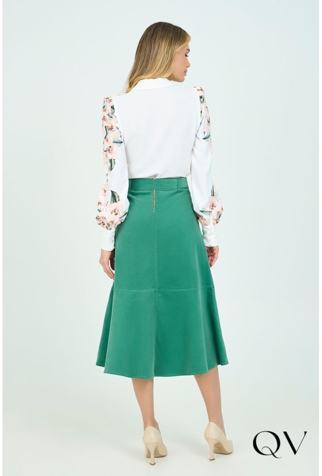 CAMISA CREPE MANGA ESTAMPADA OFF WHITE - VIA TOLENTINO CAMISA CREPE MANGA ESTAMPADA OFF WHITE - VIA TOLENTINO