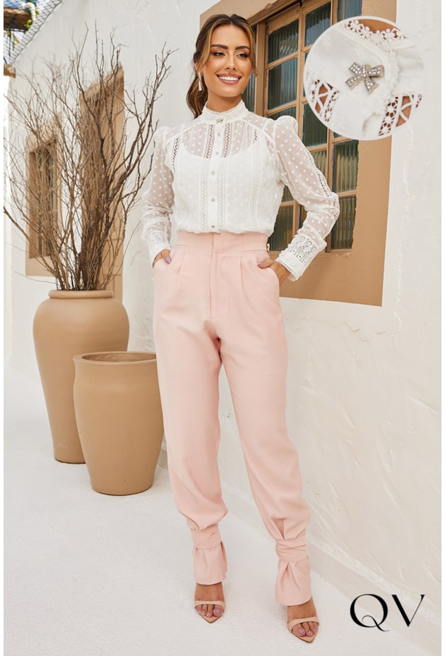 CAMISA CREPE TEXTURIZADO OFF - DOCE MARIA CAMISA CREPE TEXTURIZADO OFF - DOCE MARIA