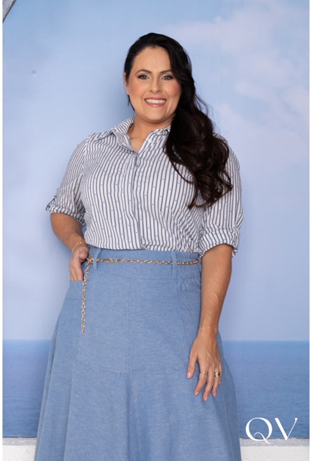 CAMISA CROPPED EM TRICOLINE LISTRADA BRANCO - LEKAZIS CAMISA CROPPED EM TRICOLINE LISTRADA BRANCO - LEKAZIS