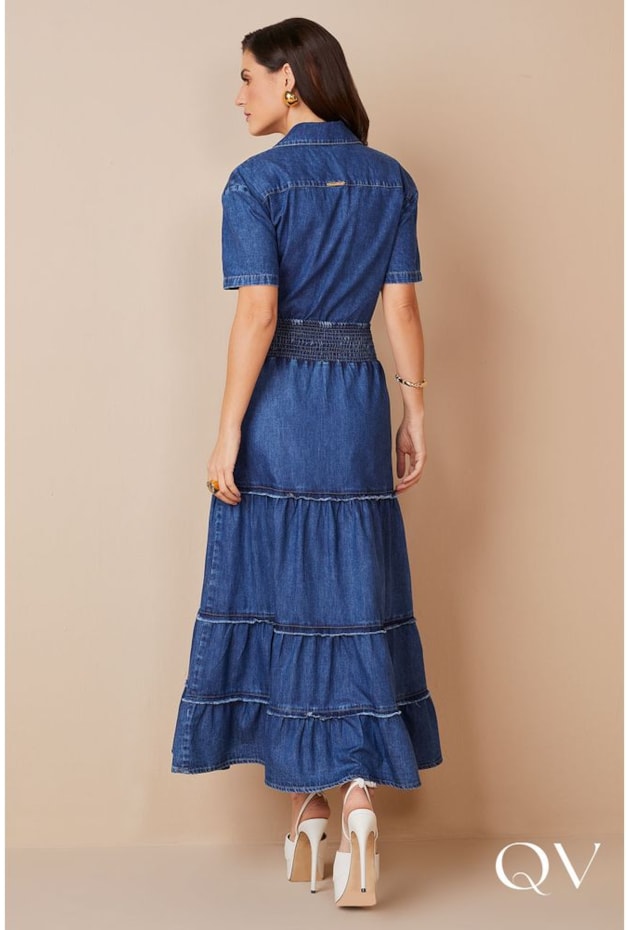 CAMISA CROPPED JEANS SUSTENTÁVEL - TITANIUM JEANS CAMISA CROPPED JEANS SUSTENTÁVEL - TITANIUM JEANS