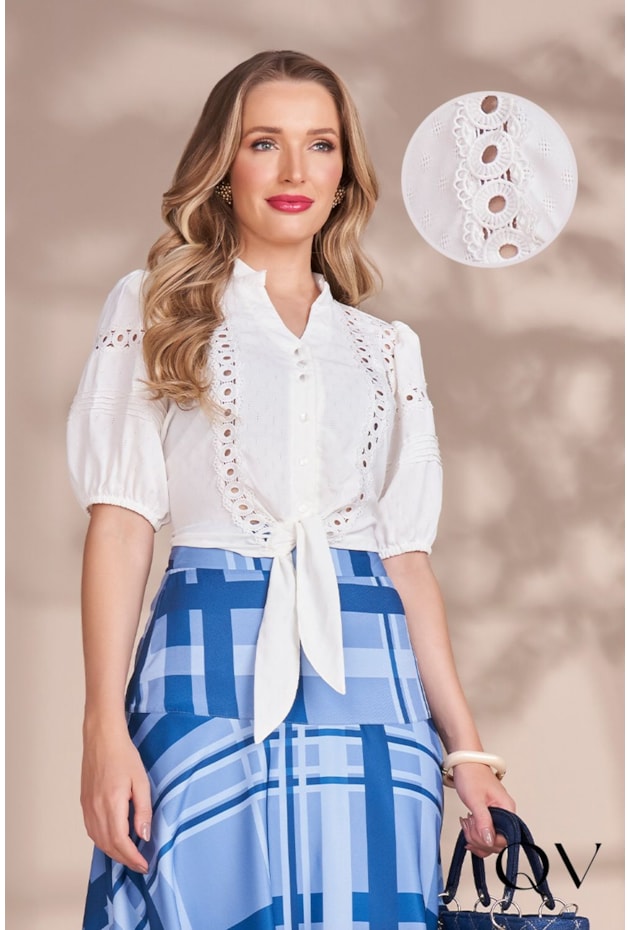 CAMISA CROPPED VISCOSE OFF WHITE - FASCÍNIUS CAMISA CROPPED VISCOSE OFF WHITE - FASCÍNIUS