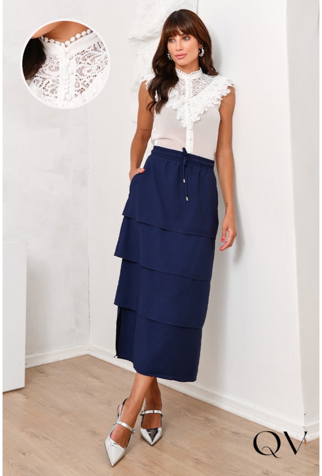 CAMISA DETALHE RENDA OFF WHITE - LUZIA FAZZOLLI CAMISA DETALHE RENDA OFF WHITE - LUZIA FAZZOLLI