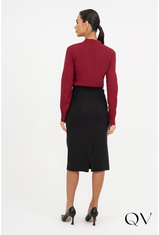 CAMISA DETALHES NERVURA BORDÔ - VIA TOLENTINO CAMISA DETALHES NERVURA BORDÔ - VIA TOLENTINO