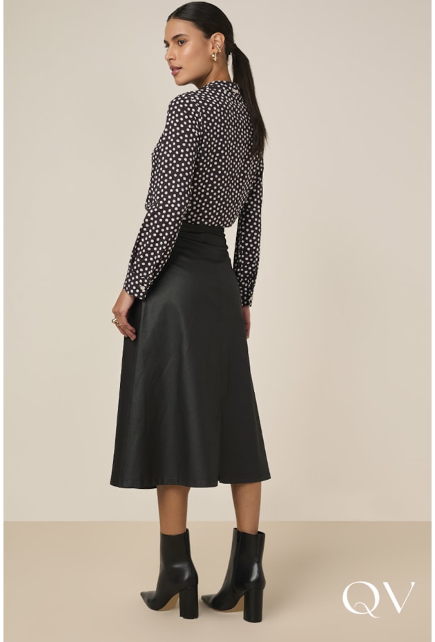 CAMISA EM CREPE COM LAÇO ESTAMPADO - TITANIUM JEANS CAMISA EM CREPE COM LAÇO ESTAMPADO - TITANIUM JEANS