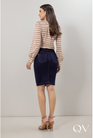 CAMISA EM CREPE ESTAMPA EXCLUSIVA - LAURA ROSA