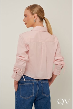 CAMISA EM TRICOLINE PALETIZADA ROSA - LINDA DE MORRER