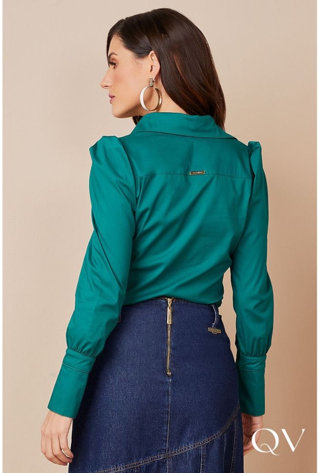 CAMISA EM TRICOLINE VERDE - TITANIUM JEANS CAMISA EM TRICOLINE VERDE - TITANIUM JEANS