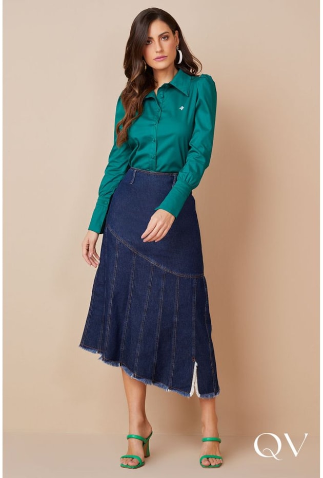 CAMISA EM TRICOLINE VERDE - TITANIUM JEANS CAMISA EM TRICOLINE VERDE - TITANIUM JEANS