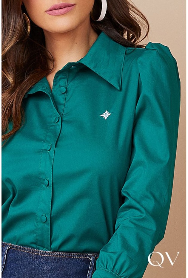 CAMISA EM TRICOLINE VERDE - TITANIUM JEANS CAMISA EM TRICOLINE VERDE - TITANIUM JEANS