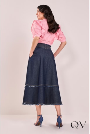 CAMISA EM VISCOSE ROSA - FASCÍNIUS