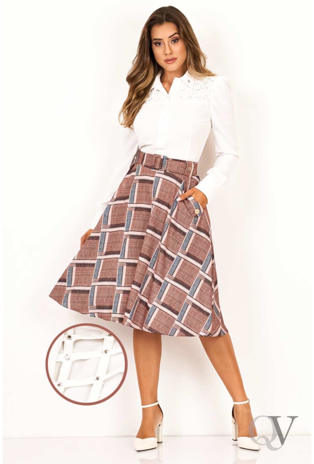 CAMISA ENTRELACE PALA OFF WHITE - VIA TOLENTINO CAMISA ENTRELACE PALA OFF WHITE - VIA TOLENTINO