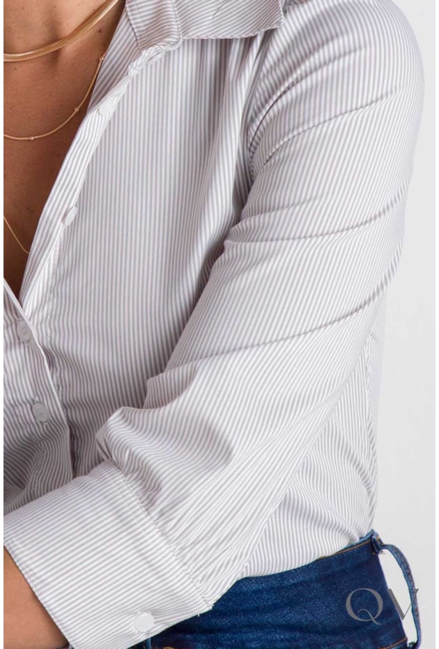 CAMISA GOLA TRADICIONAL CINZA - LEKAZIS CAMISA GOLA TRADICIONAL CINZA - LEKAZIS