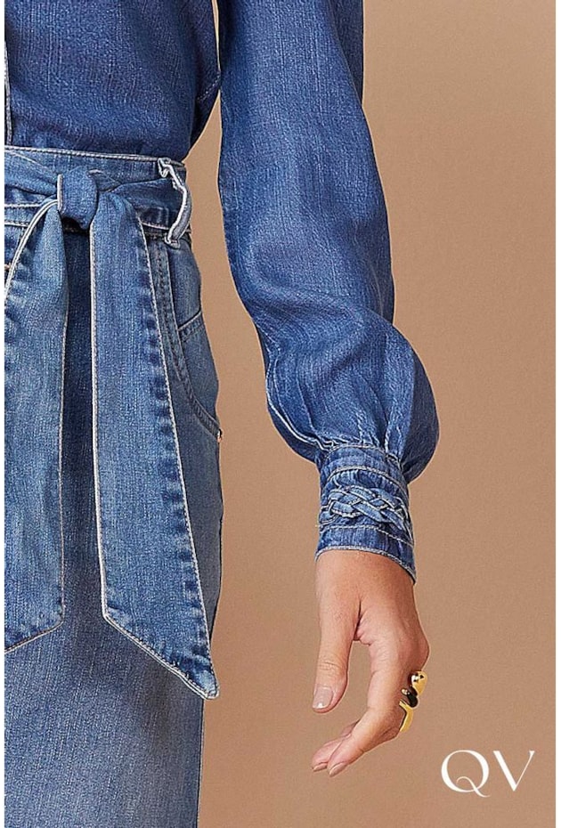 CAMISA JEANS SUSTENTÁVEL MANGA LONGA - TITANIUM JEANS CAMISA JEANS SUSTENTÁVEL MANGA LONGA - TITANIUM JEANS