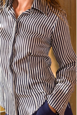 CAMISA LISTRADA EM LIOCEL MARINHO - TLIC RIO