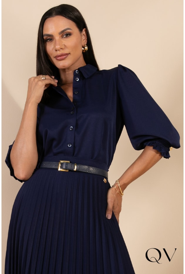 CAMISA MAXI AZUL MARINHO - LEKAZIS CAMISA MAXI AZUL MARINHO - LEKAZIS