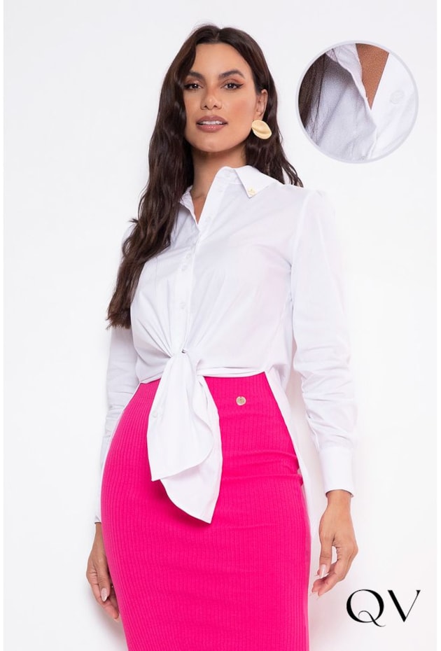 CAMISA MAXI COM BOTÕES BRANCA - LEKAZIS CAMISA MAXI COM BOTÕES BRANCA - LEKAZIS
